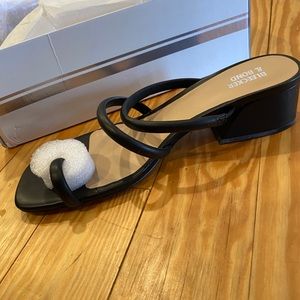 Brand new sandals black small heel